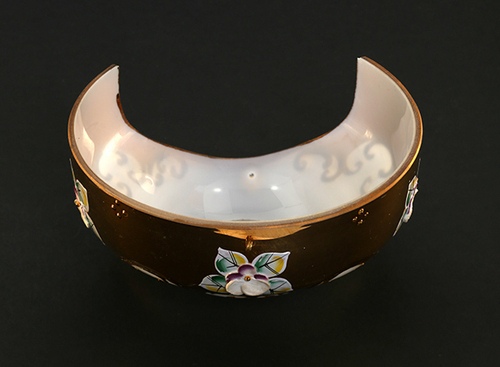 Смальта белая золото Розетка №0130