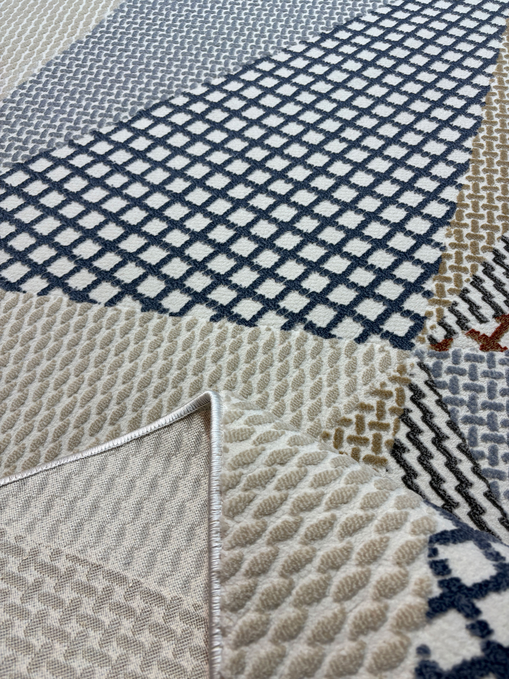 Ковер Regnum cross 36740A Blue/L.Grey Прямоугольник