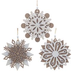 GAEM Украшение новогоднее "Снежинка", L10 W0,5 H10,5 см, 3в.