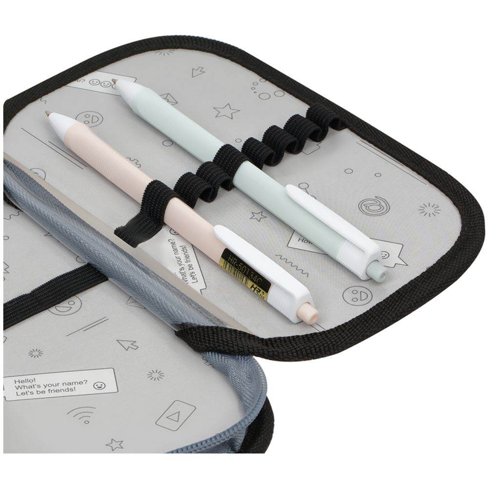 Пенал 1 отделение, 210*130 ArtSpace "Shark", две откидные секции, ткань