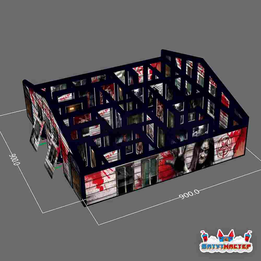 Надувной квест-аттракцион «Заточение духов», 9×9×3,5 м