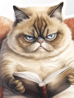 Наклейка интерьерная Кот Здесь не заседание