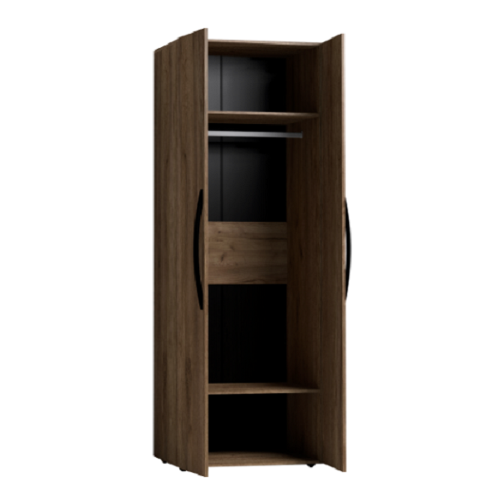 Шкаф для одежды с зеркалом Nature 54, дуб табачный