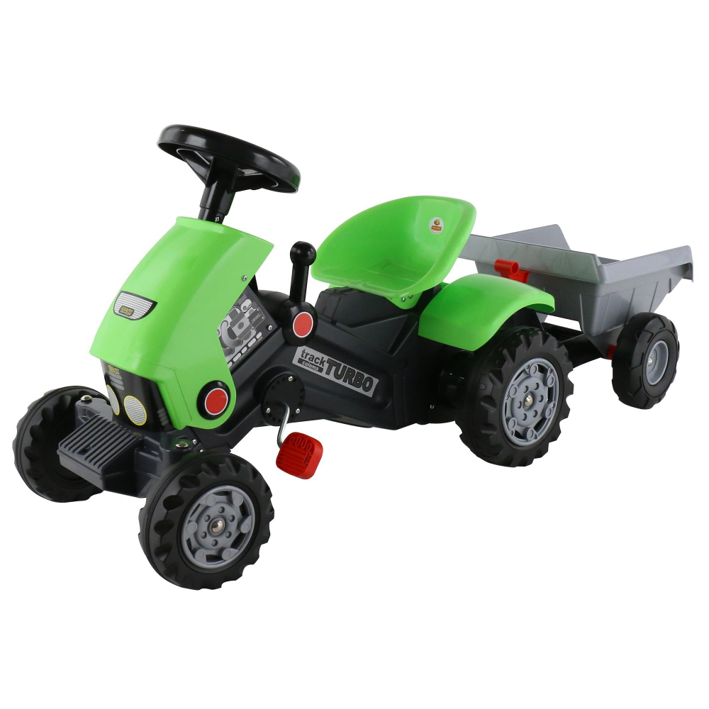 Каталка-трактор с педалями TURBO-2 с полуприцепом 52742-пол 123-051