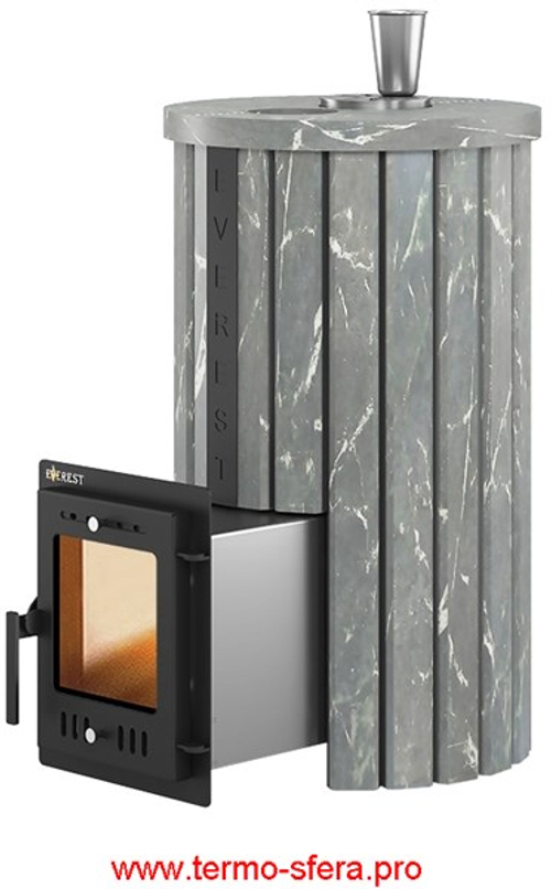 Печь для бани Эверест "Steam Master 24 INOX" Ламель Талькохлорит, S-20