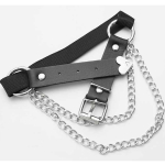 Подвязка на ногу Anklet necklace с цепью регулируемая черная