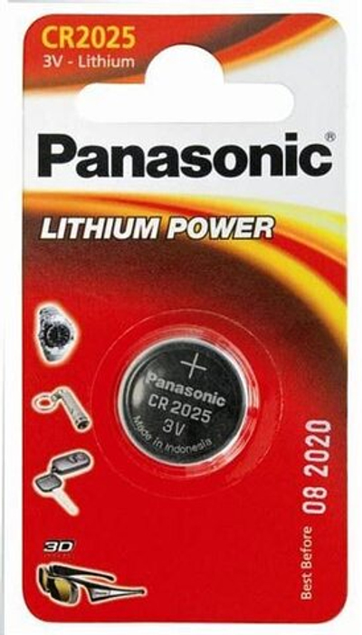 Батарейка Panasonic Lithium Power CR-2025 литиевая 1 шт