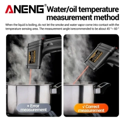 инфракрасный лазерный пирометр, ANENG TH201 Чёрный,
