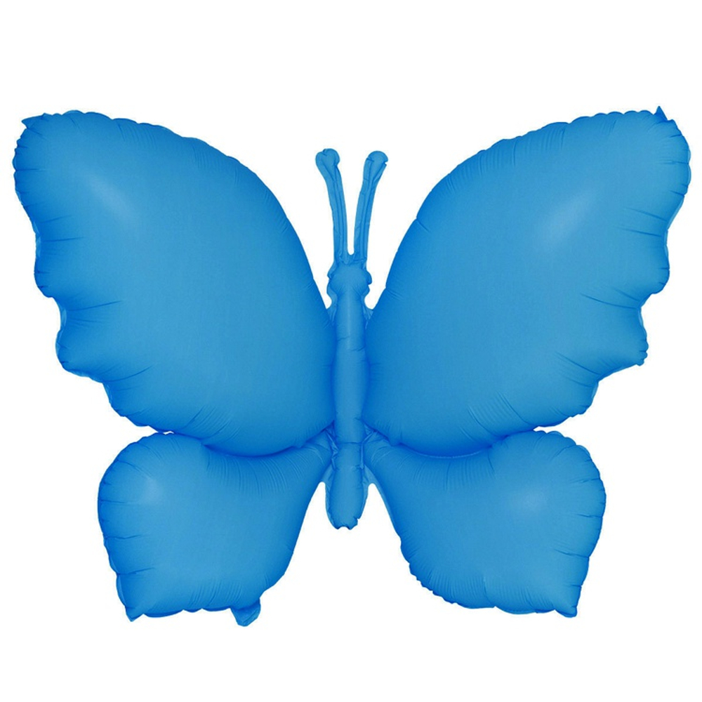 Шар Фольгированный Бабочка неон голубая (Голубой)