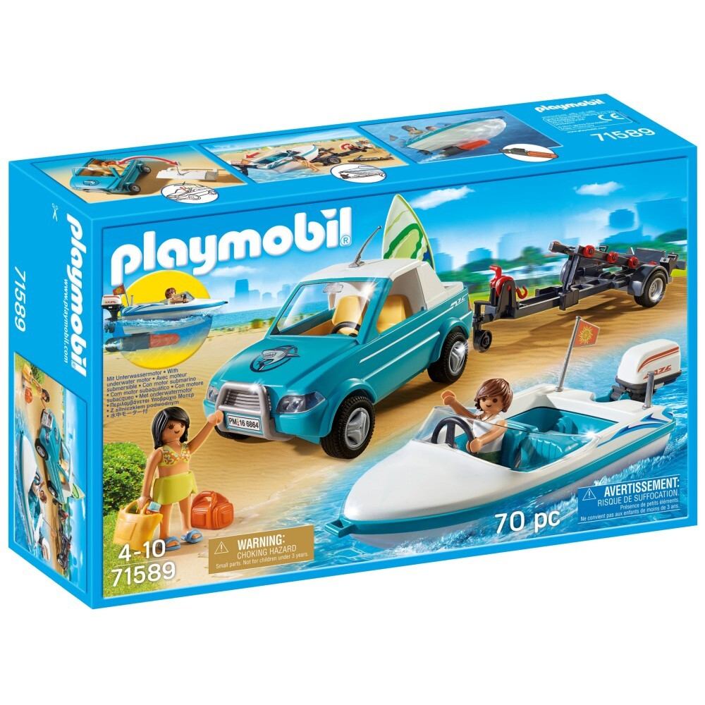 Playmobil - Пикап с моторной лодкой 71589 / артикул   71589  / GTIN 4008789715890