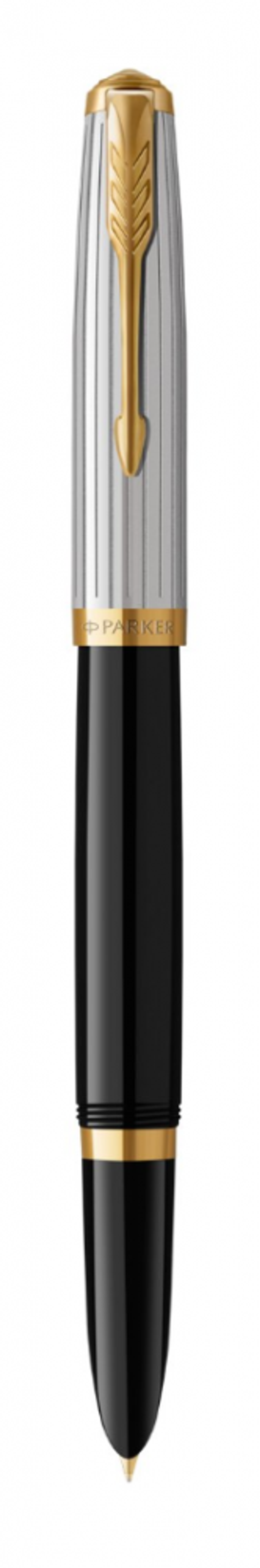 Перьевая ручка Parker 51 Premium Black GT, перо: M/F, чернила: Black,Blue, в подарочной упаковке.
