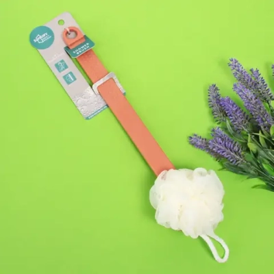 Мочалка массажная «Майя» на пластиковой ручке, размер мочалки 36*11см