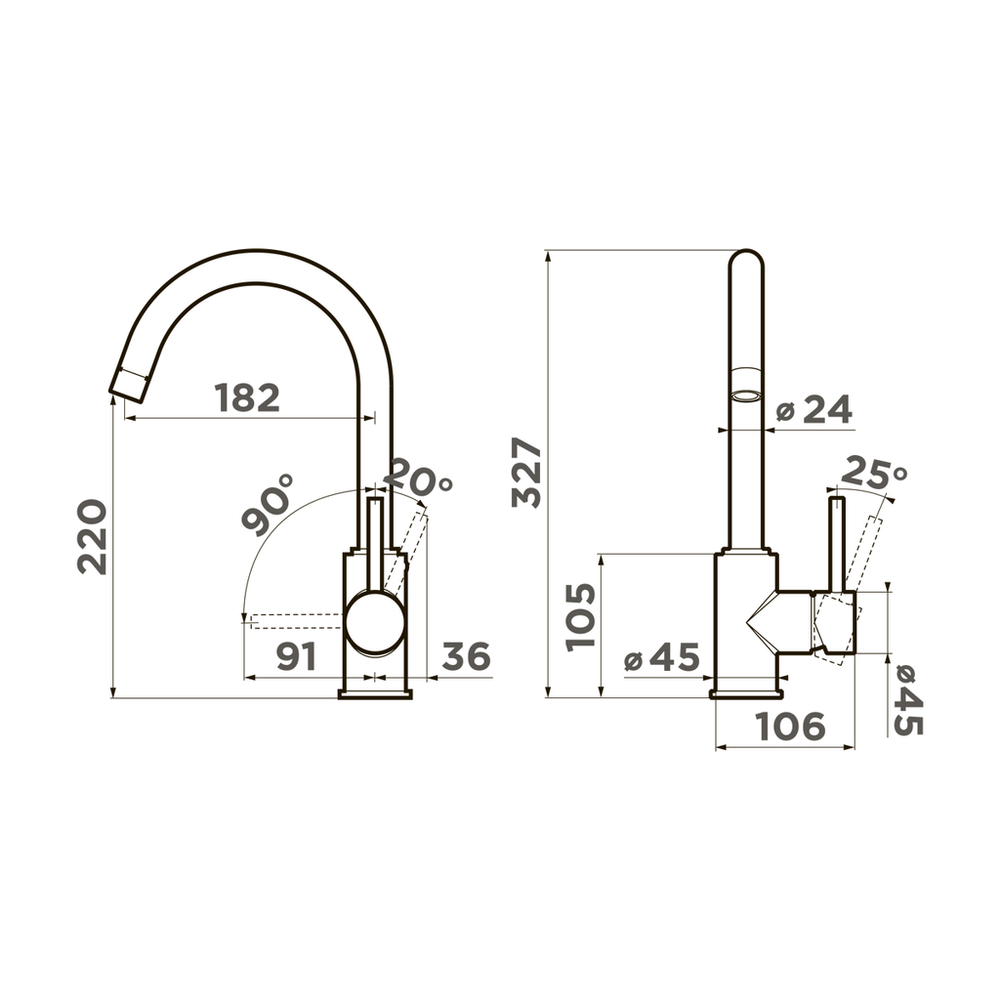 Смеситель Shinagawa-P-BE латунь/ваниль
