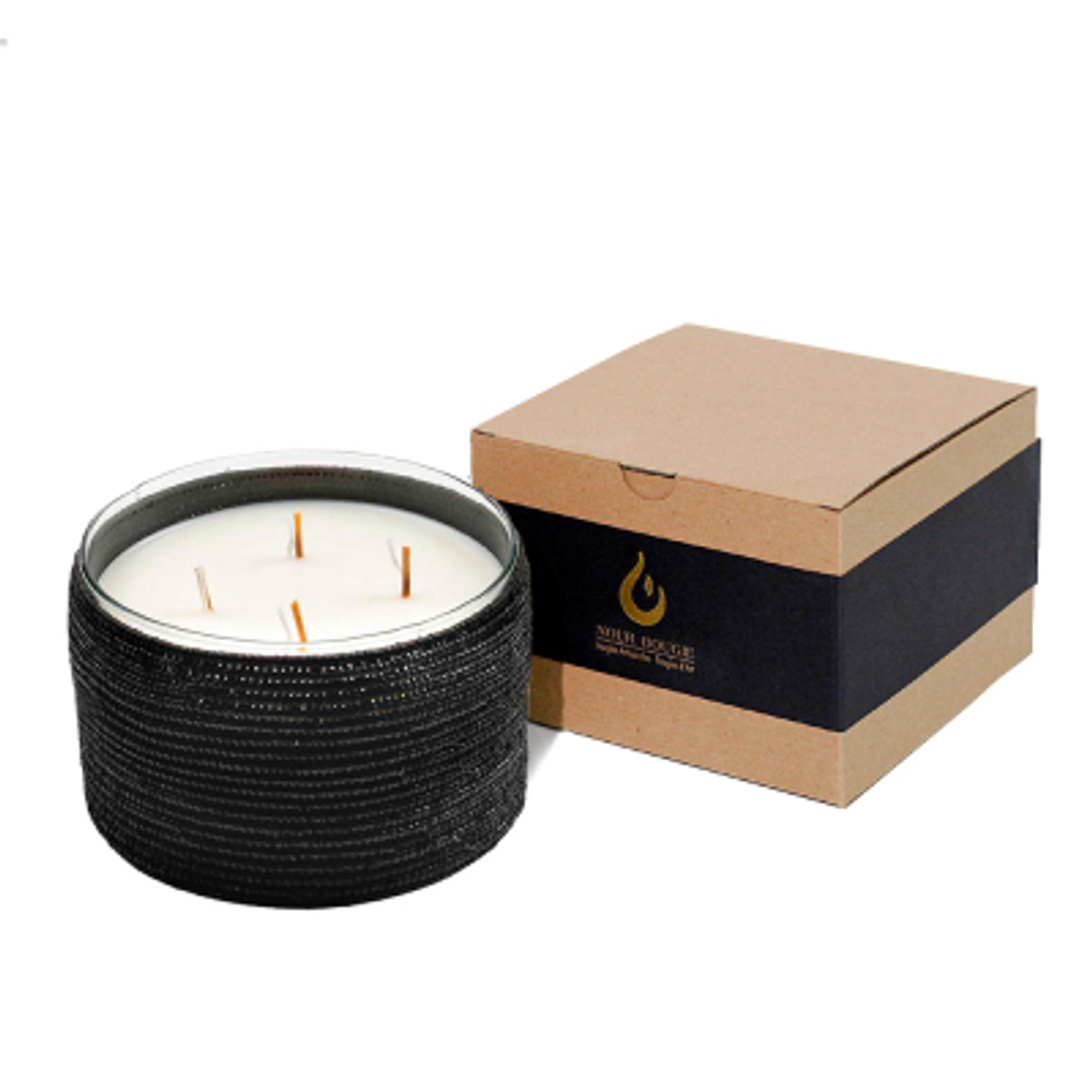 Аромасвеча Nour Bougie Alterna Oud рафия черная 1750 г