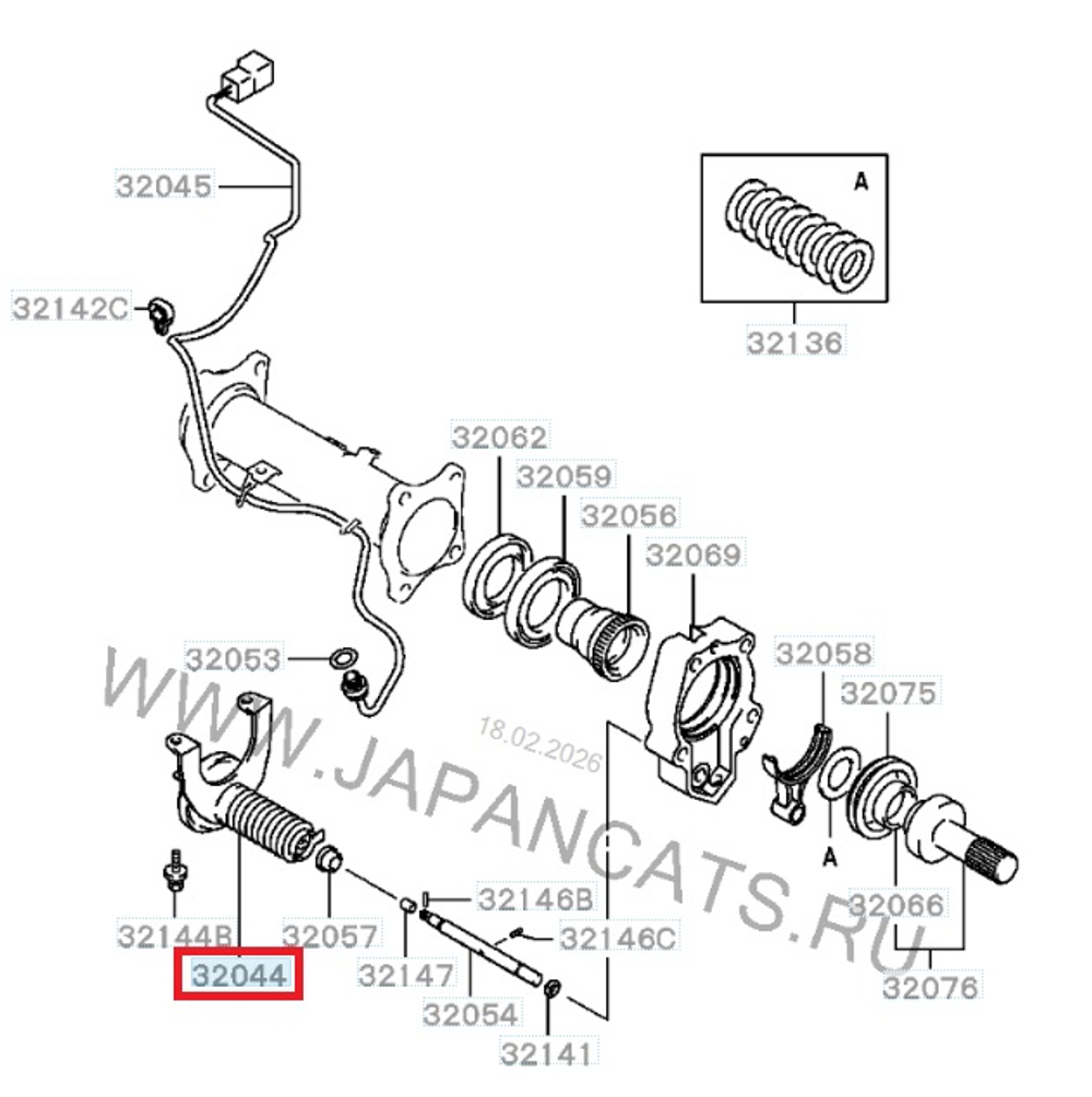 Актуатор включения переднего моста Mitsubishi / RVLT-MB620790