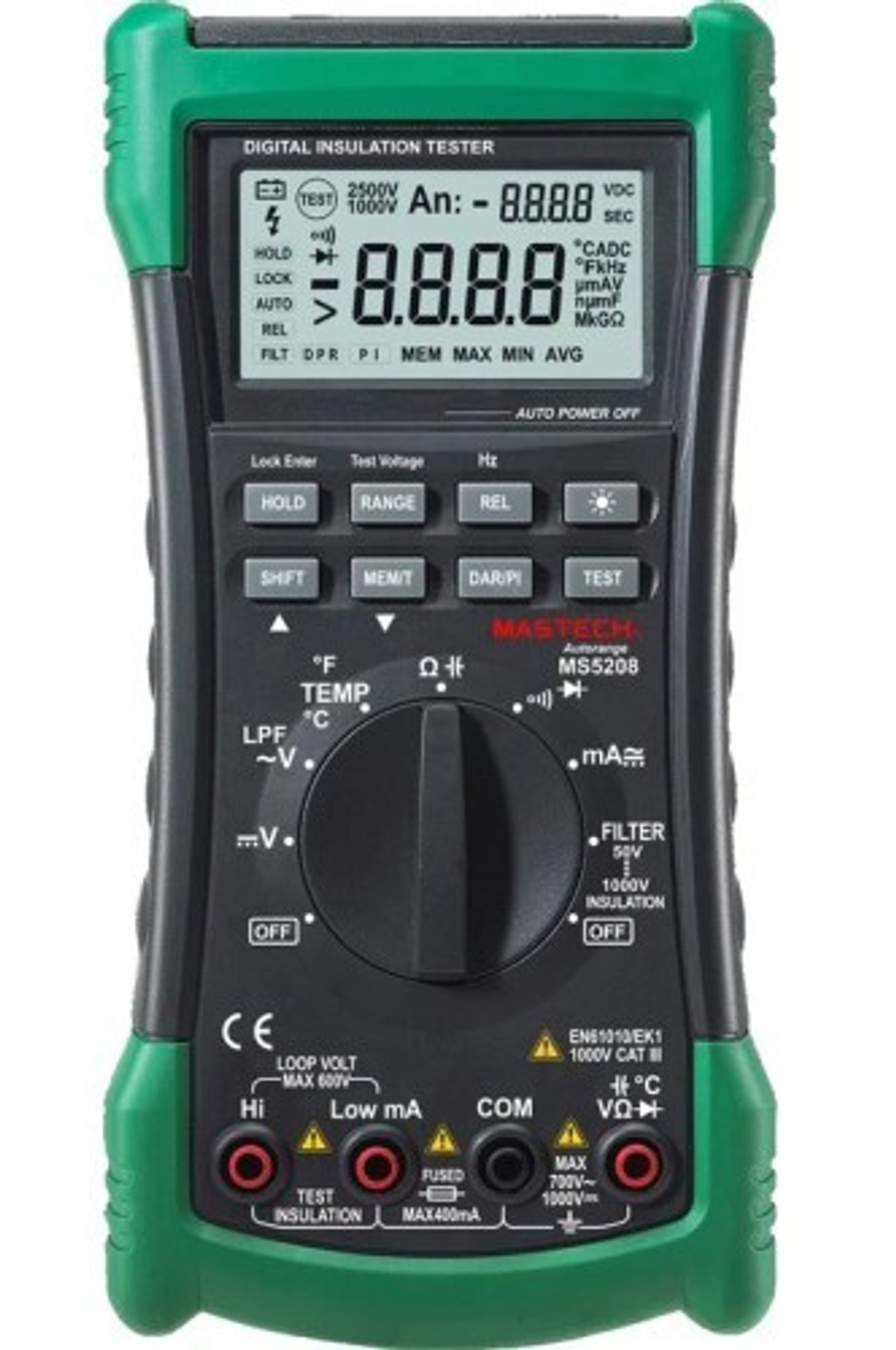 Мультиметр цифровой MASTECH MS5208 с T-RMS 13-2108