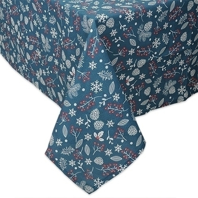 Скатерть 145*180см Шишки синий «NewYear»