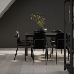 Стул Ror, Double Frame, велюр, черный /черный