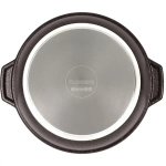 Кастрюля-жаровня 4л «Marble Induction»(кофейный мрамор) со стеклянной крышкой жмки41а