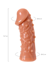 Насадка Kokos с дополнительной стимуляцией телесная 14,7 см