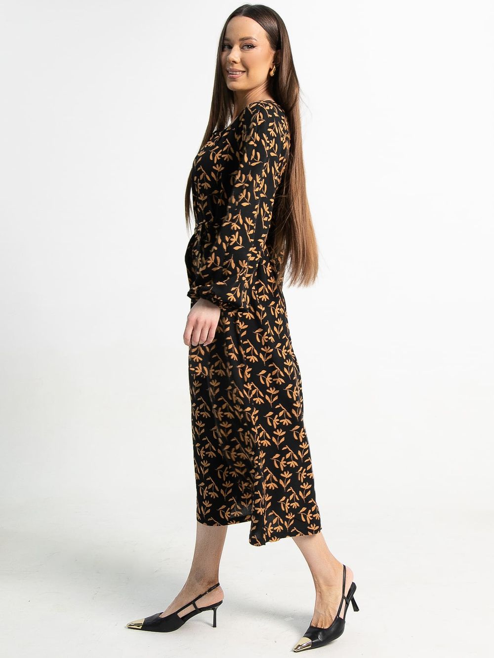 Платье Аура с поясом (черное) П15121-10М LT Collection