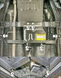 Защита раздаточной коробки, 2 мм, Сталь. для Foton Tunland G7 2024-н.в., Motodor.77506