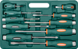 D70PP10S Набор отверток стержневых ударных, силовых под ключ, 10 предметов