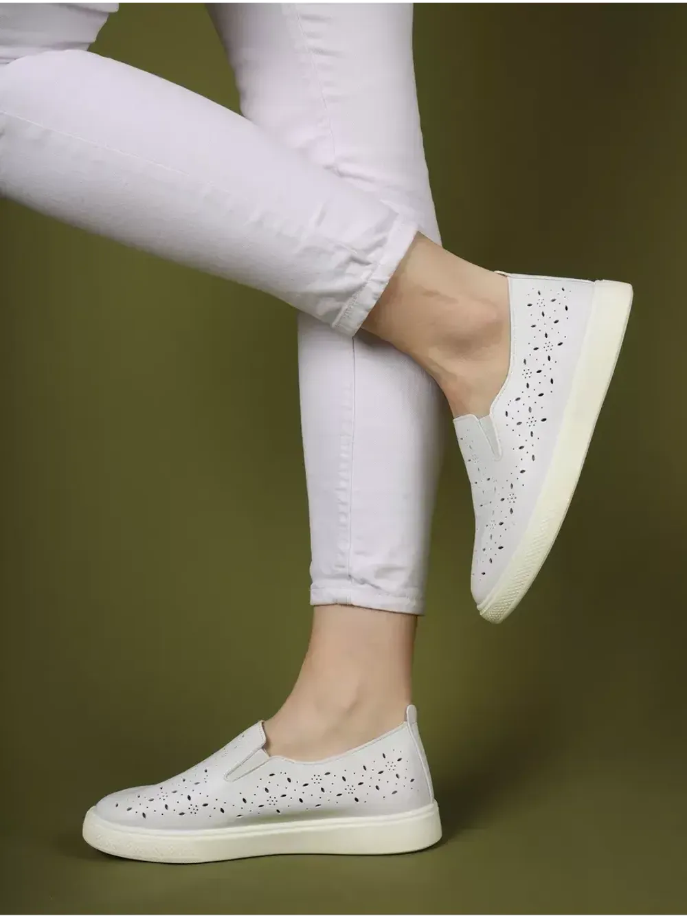 Мокасины летние с перфорацией