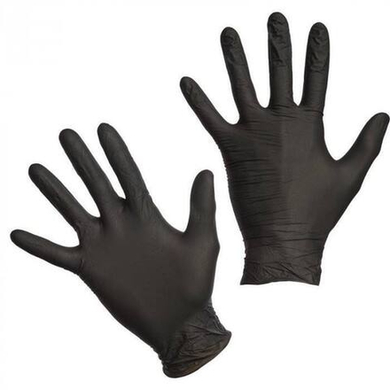 Нитриловые медицинские перчатки  Черные размер L