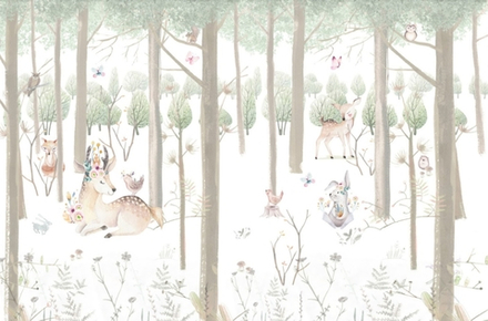 Обои светлый лес