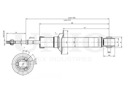 Амортизатор газовый задней подвески UNIO SAB-10528