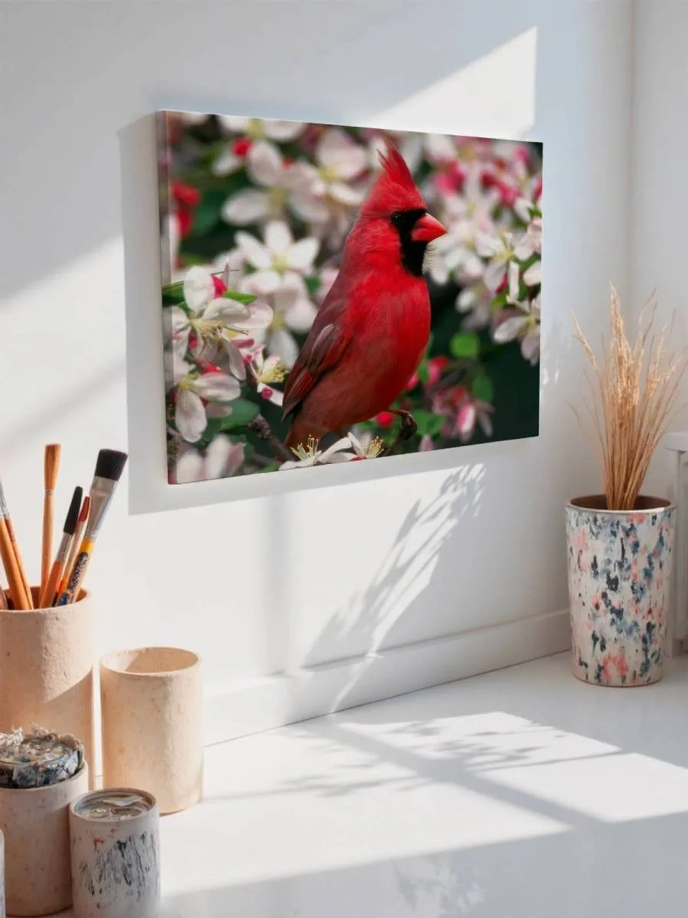 Картина на стену 40 X 50 Птица красный кардинал