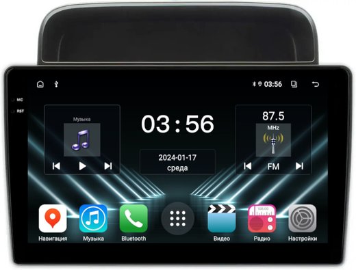 Магнитола для Toyota Land Cruiser 100, Lexus LX470 1998-2002 (левый руль, климат на ШГУ) - FarCar DX10-9608F2LX монитор 10.36" IPS на Android 13, 4+64Гб, CarPlay