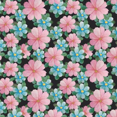 яркие акварельные цветы