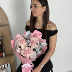 Монобукет с ажурными розами 💕