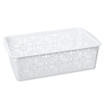 Корзинка универсальная "floral" 10л 380х250х125 мм (белый)