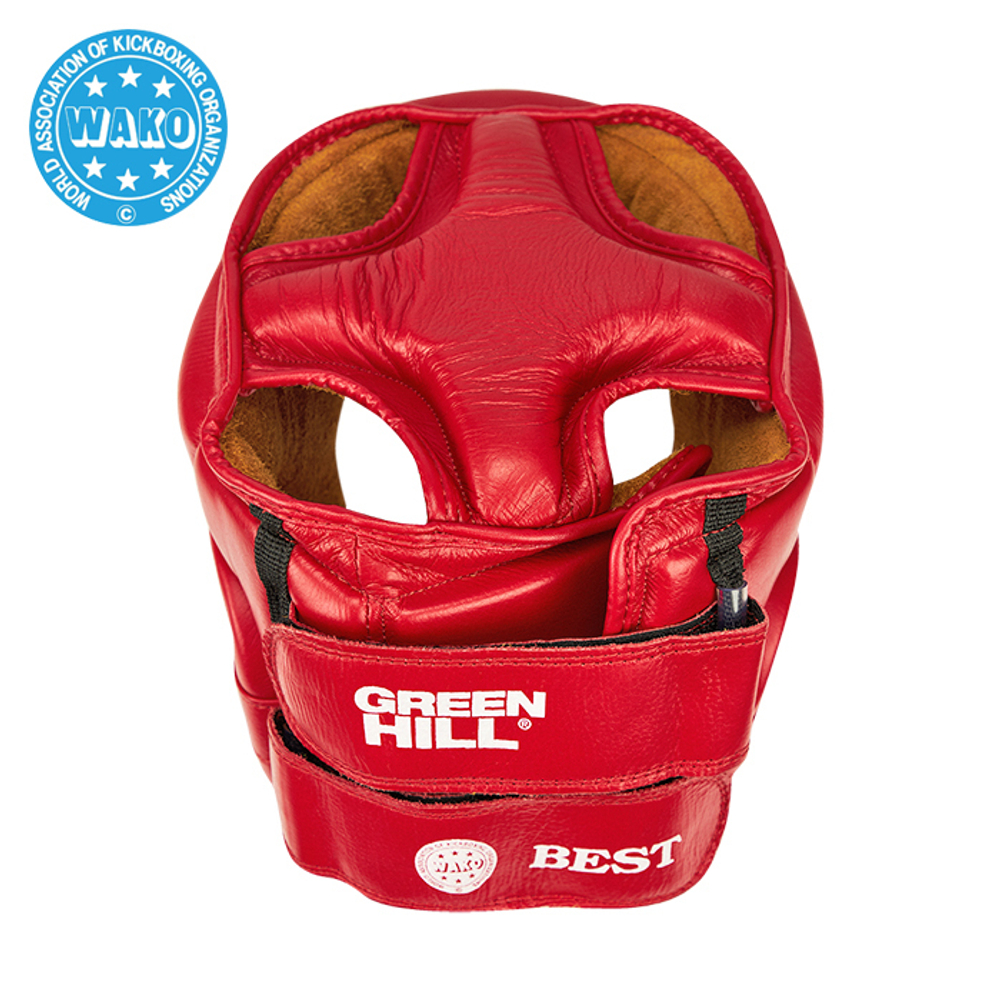 HGB-4016w Кикбоксерский шлем BEST WAKO Approved красный