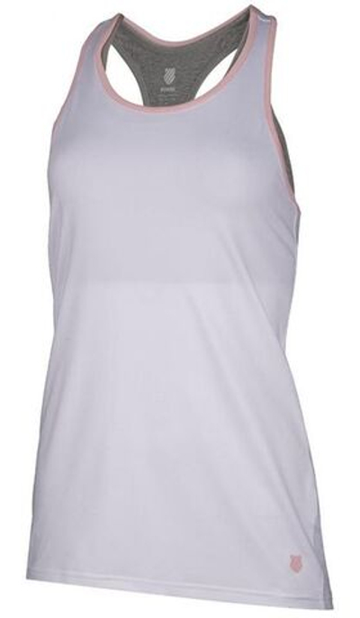 Женский топ теннисный K-Swiss Hypercourt Express Tank W - white/light grey melange