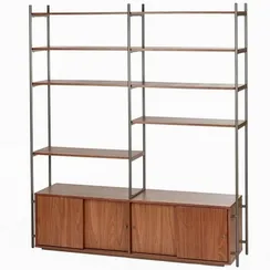 Стеллаж Vallery, 180х160 см, шпон ореха