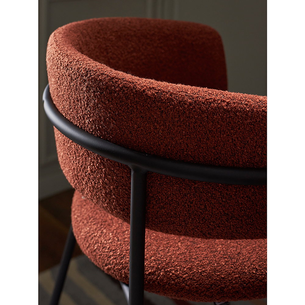 Стул барный Bergenson Bjorn Helning, букле, терракота