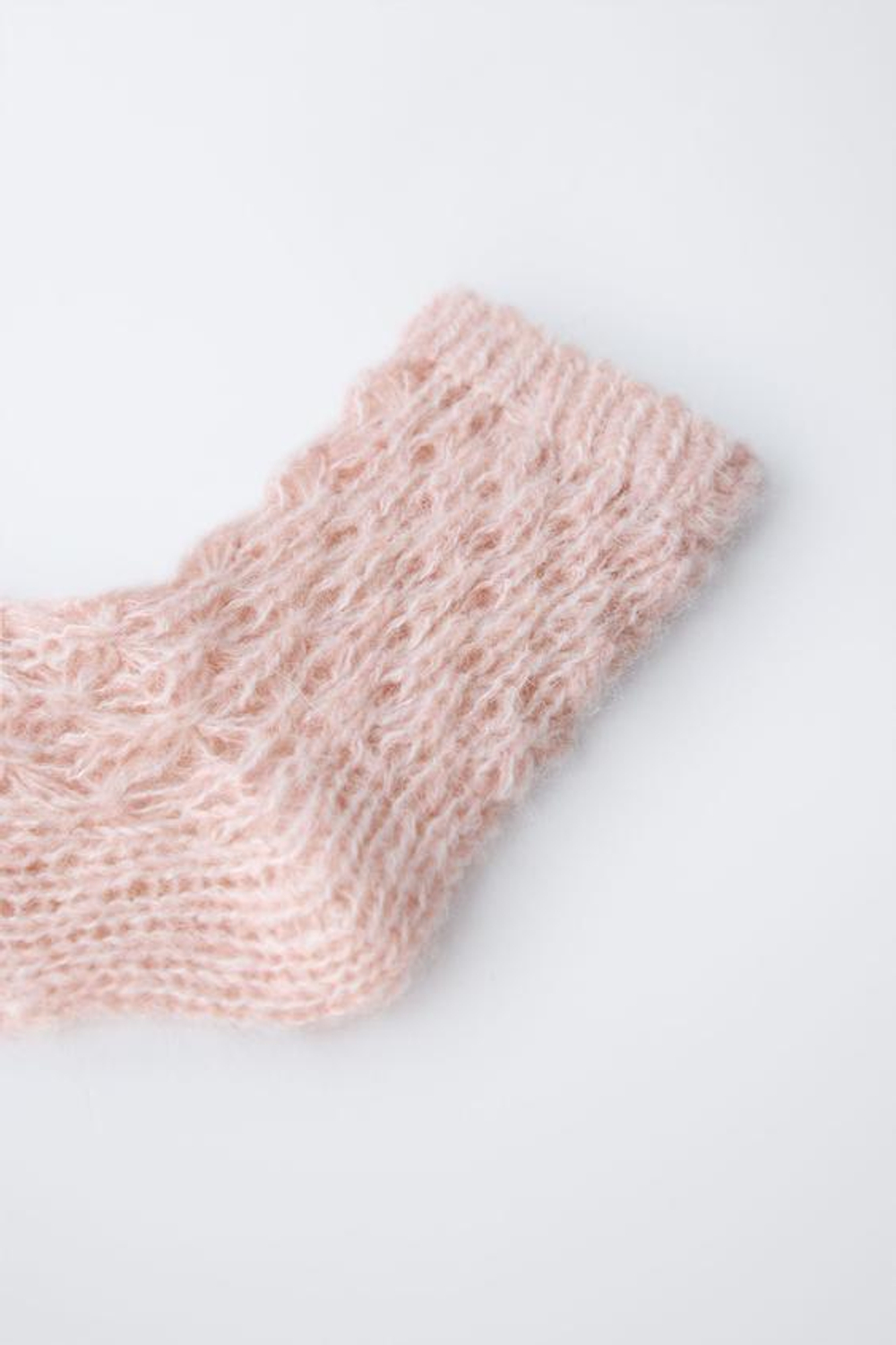 ZARA НОСКИ ИЗ СМЕСОВОЙ ШЕРСТИ, ЦВЕТ РОЗОВОГО ДЕРЕВА