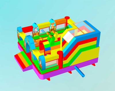 Коммерческий надувной батут «Царство зверей 2», 5x5x2.8 м.