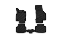 Коврики Standard, 3D в салон VOLKSWAGEN Passat B8, Сед/ Ун, 2015- , 4 шт. (полиуретан, чёрные) Element.CARVLK00001