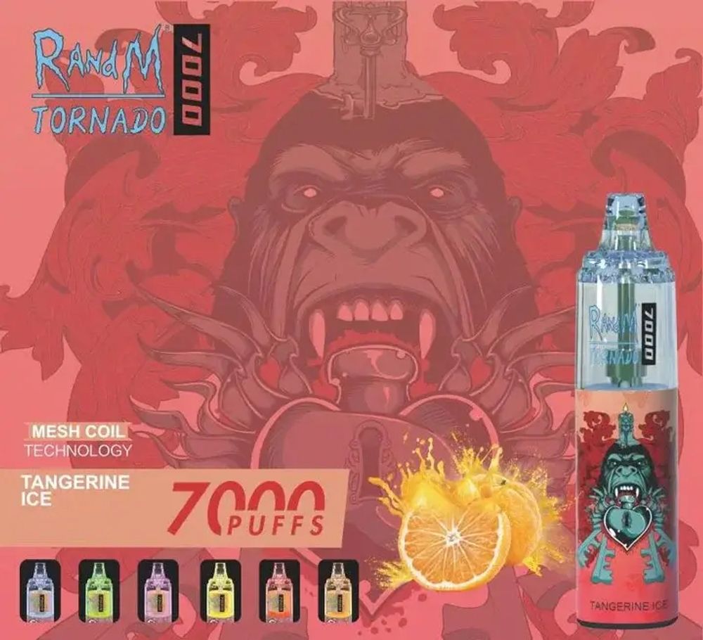 RandM Tornado 7000 - Tangerine Ice (5% nic)