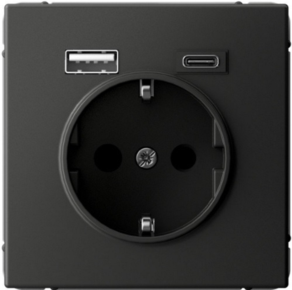 Розетка с заземлением с 2 USB  Systeme Electric GAL001432