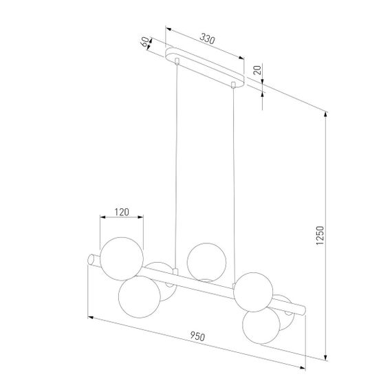 Подвесная люстра TK Lighting 5905 Estera Wood