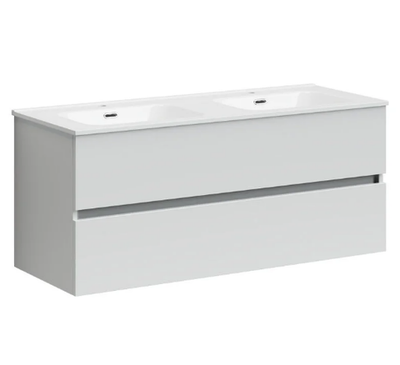 UR120-2W Тумба SANCOS подвесная URBAN 2я 120 бел.глянец