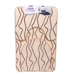 Набор для ванной и туалета 3 пр. «Flo» ( 2 коврика 50*80+50*40, 1 чехол на крышку унитаза)молочный