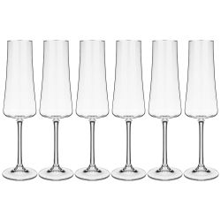 НАБОР БОКАЛОВ ДЛЯ ШАМПАНСКОГО ИЗ 6 ШТУК "XTRA" 210 МЛ ВЫСОТА 26,6 СМ