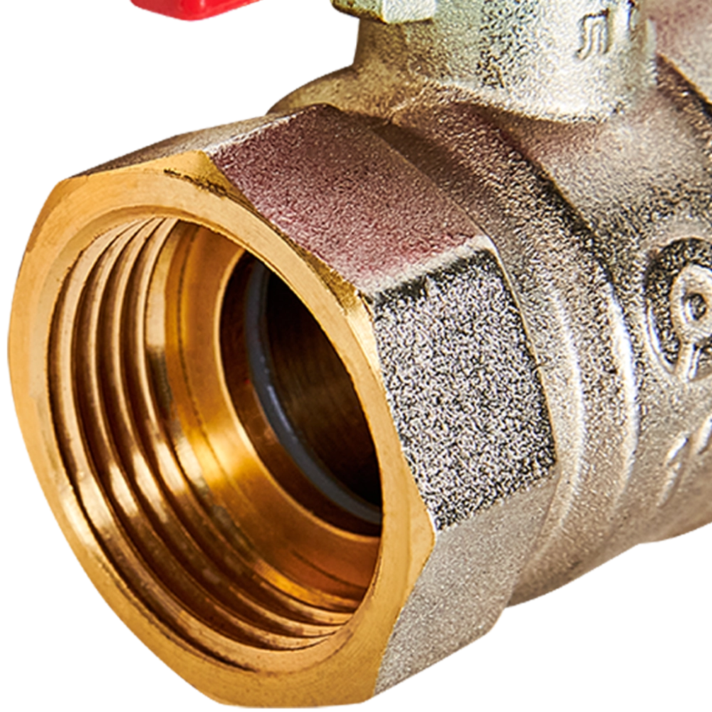 Кран шаровой полнопроходной ROMMER - 1" (ВР/НР, PN40, ручка-бабочка)